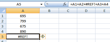 Reference error in Excel