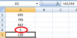 How to avoid Division error in Excel
