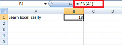 Len function in Excel