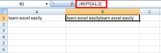 Repeat function in Excel
