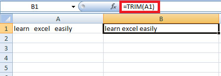 Trim function in Excel