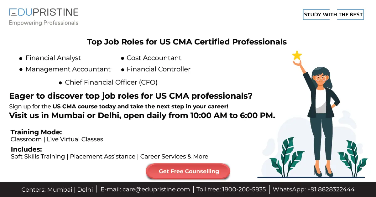 JOB OPPORTUNITIES US CMA COURSE, EDUPRISTINE US CMA COURSE