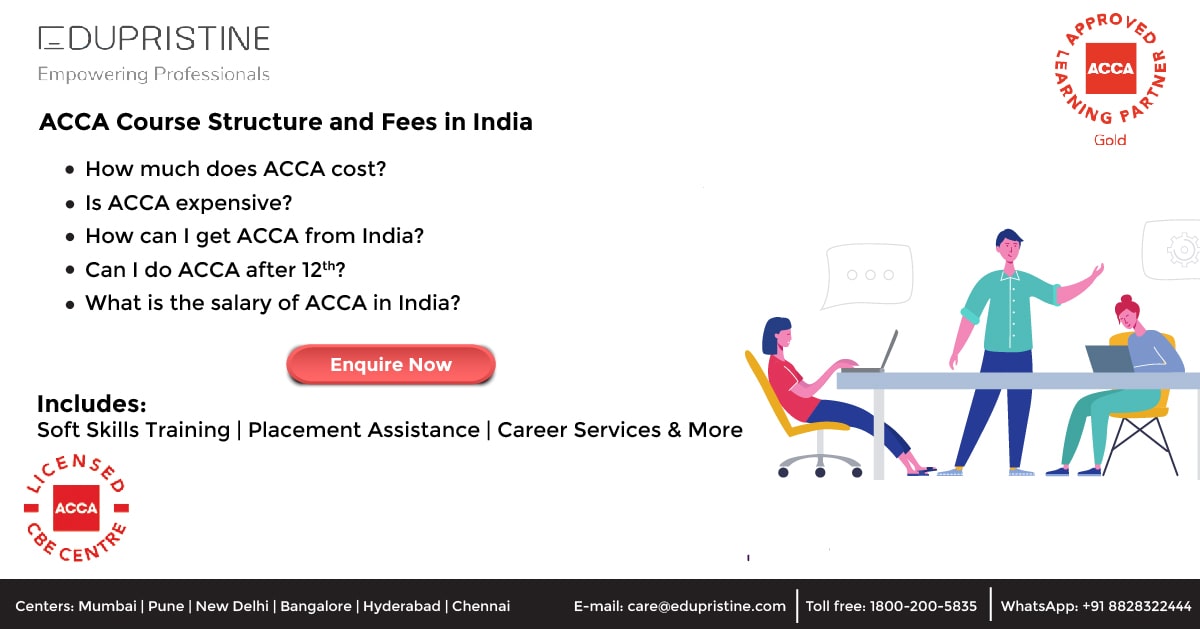 ACCA Course structure and fees in India