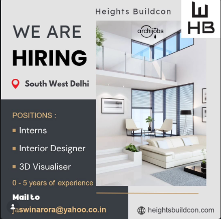 Interns, 3D Visualiser, Interior Designer