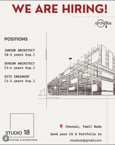Junior Architect , Senior Architect , Site Engineer