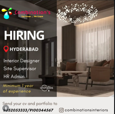 Interior Designer, Site Supervisor, HR Admin