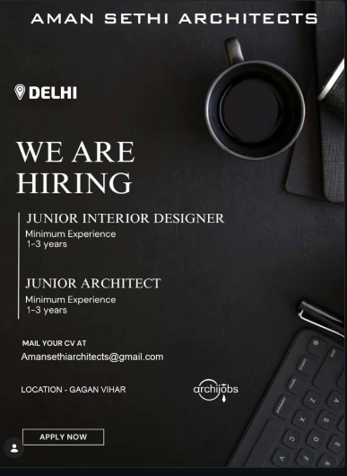 Junior Architect, Junior Interior Designer