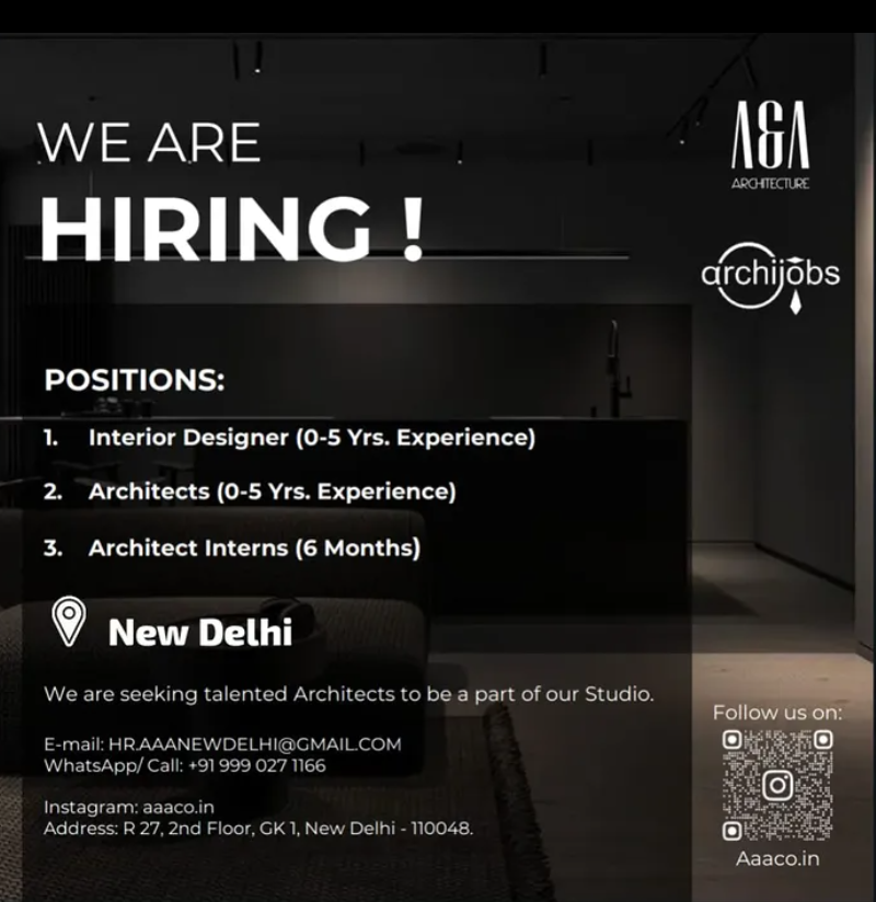 Architecture Interns, Architects, Interior Designers