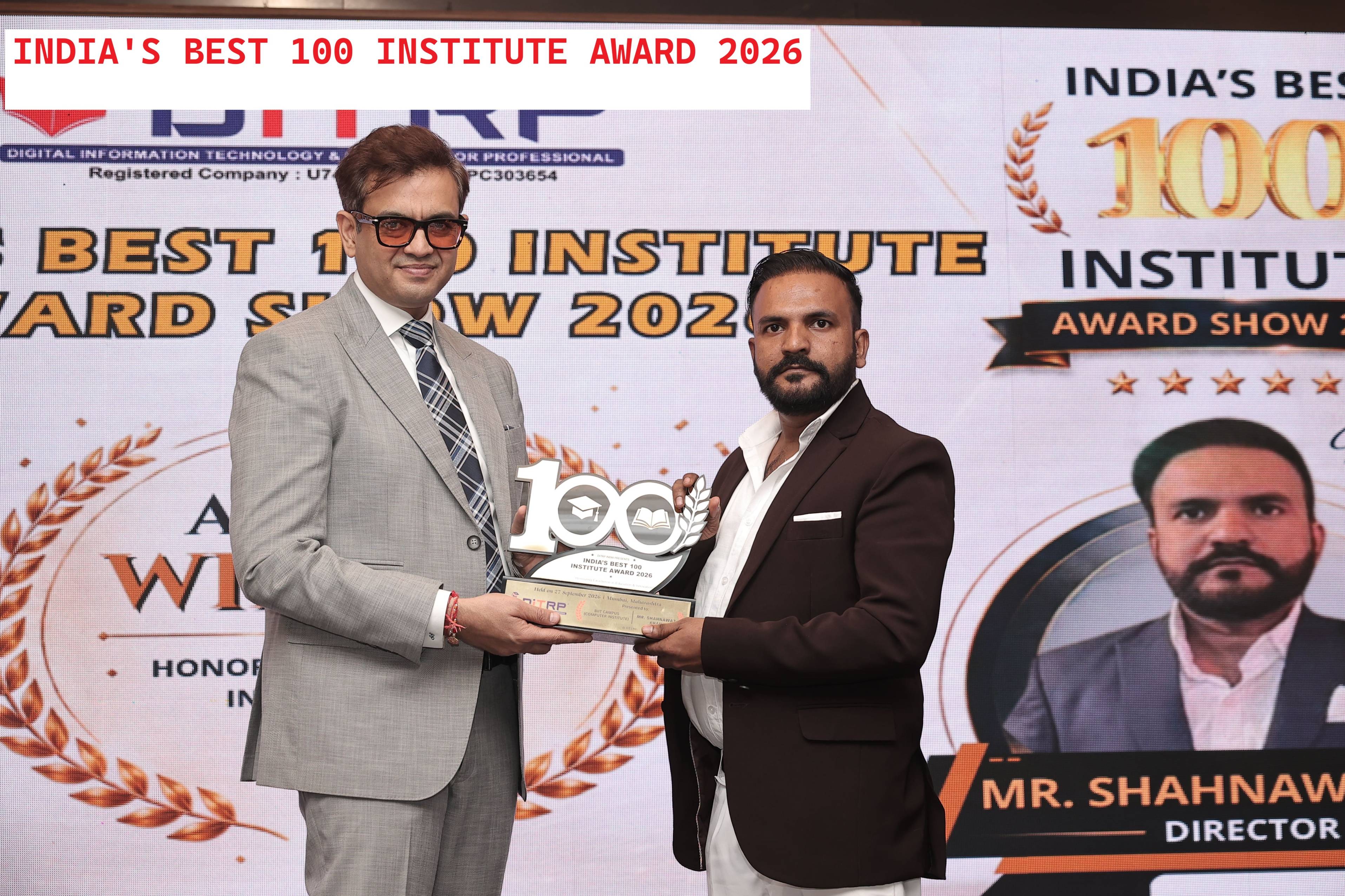 INDIA'S BEST 100 INSTITUTE AWARD 2026 2ND TIME