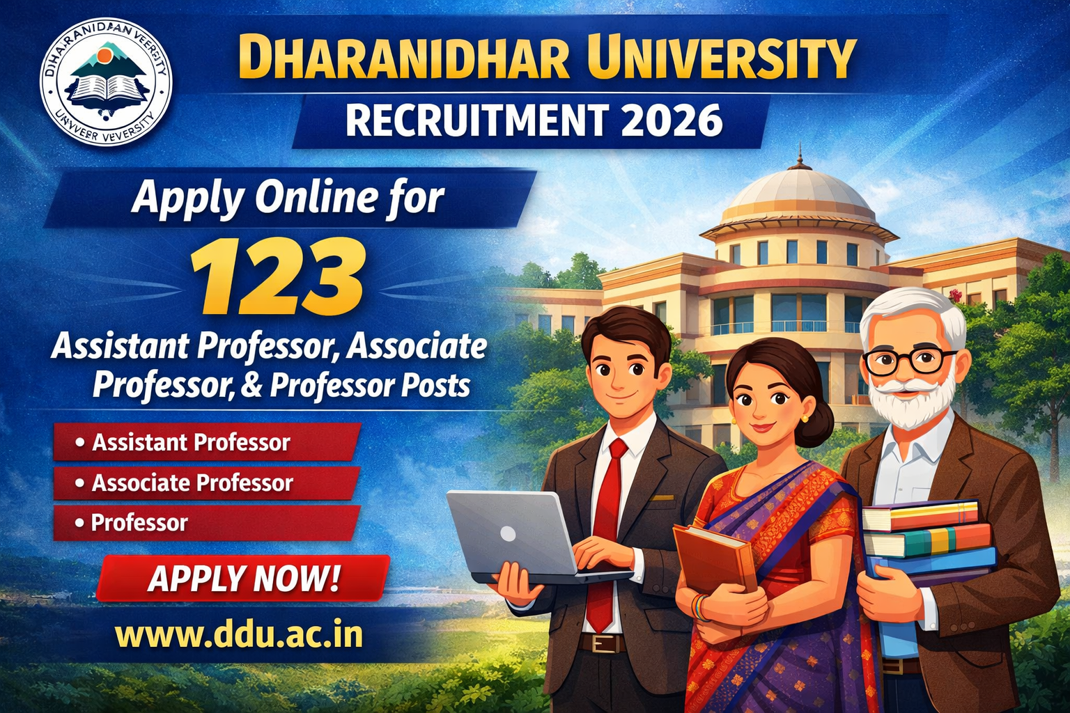 Dharanidhar University Recruitment 2026