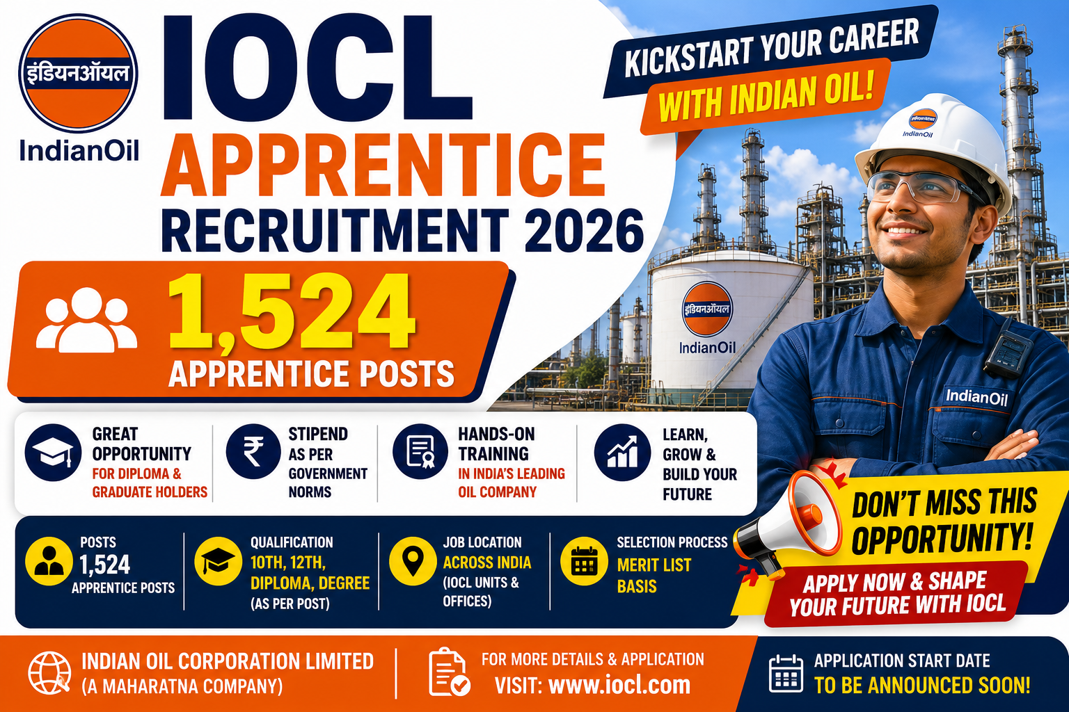 IOCL Apprentice Recruitment 2026