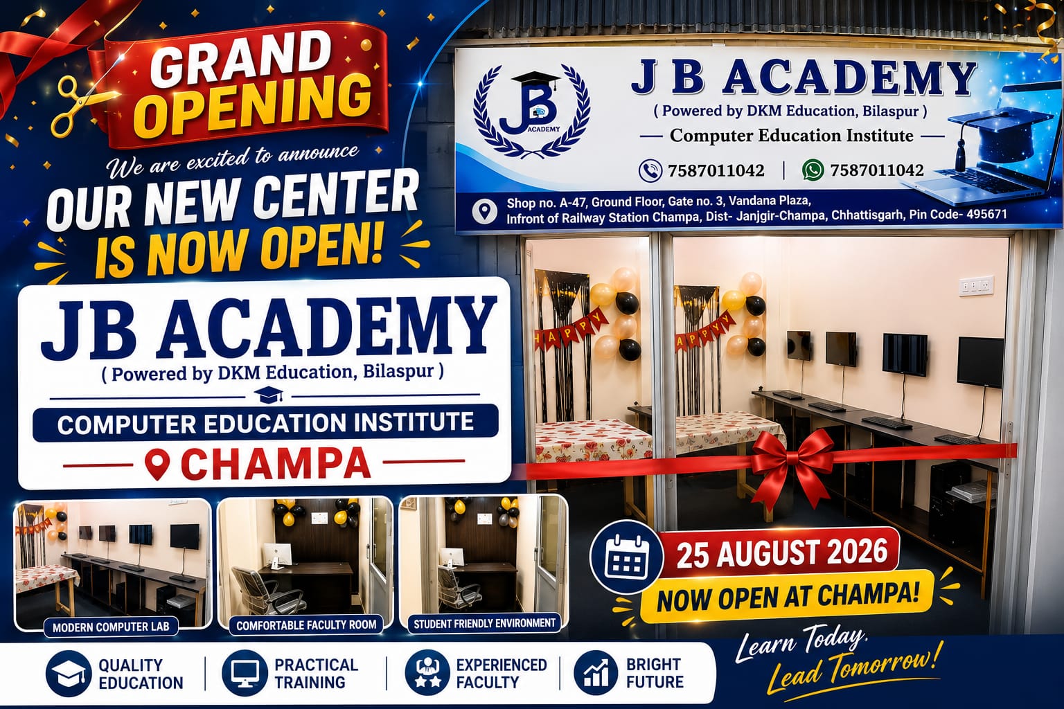 JB Academy (Powered by DKM Education) Champa – Our New Center is Now Open!