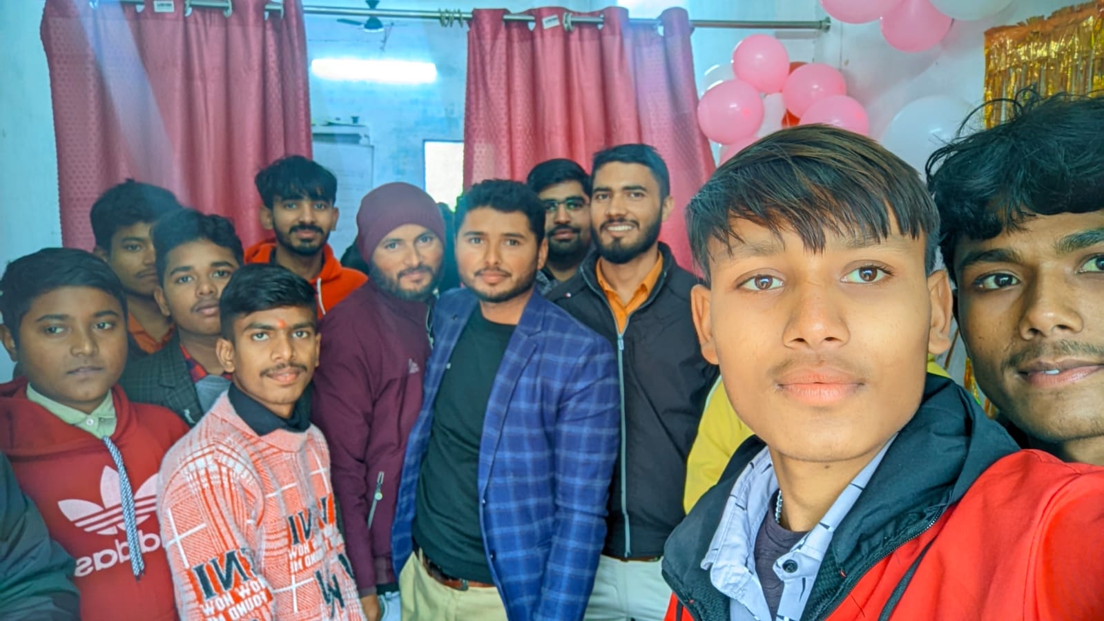with student