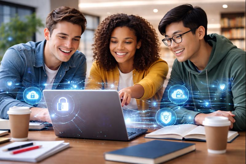 “ Students are enrolled at Eklavya Infotech.” Icon