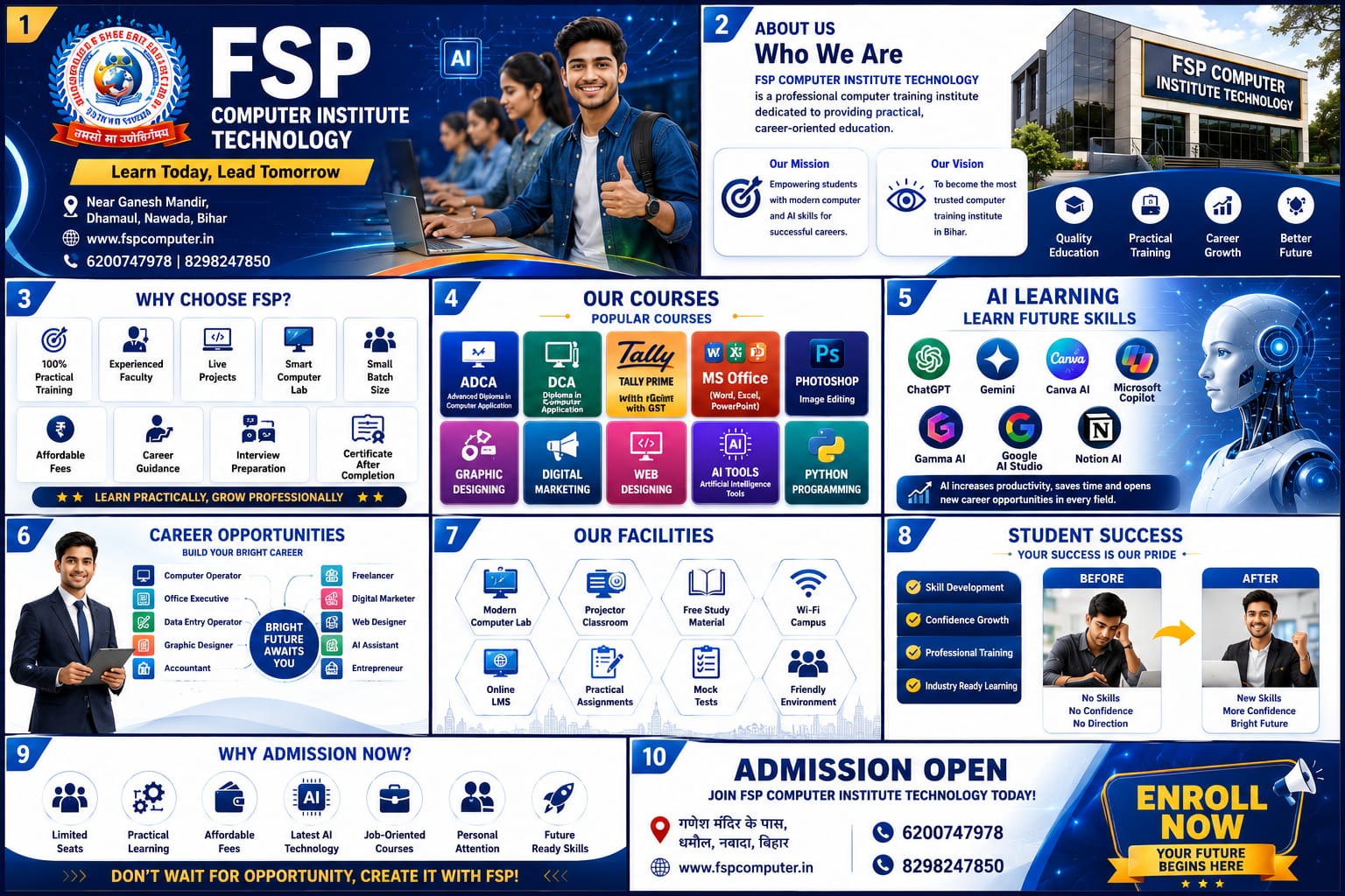 “Computer सीखें, Career बनाएं | FSP Computer Institute Technology”