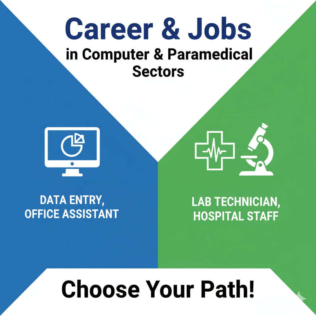 कंप्यूटर और पैरामेडिकल क्षेत्र में सरकारी व प्राइवेट नौकरियां (Job Opportunities)