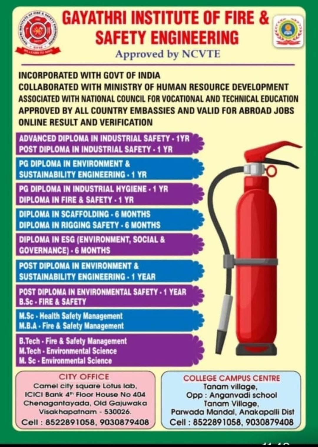 GAYATHRI INSTITUTE OF FIRE AND SAFETY ENGINEERING COLLEGE