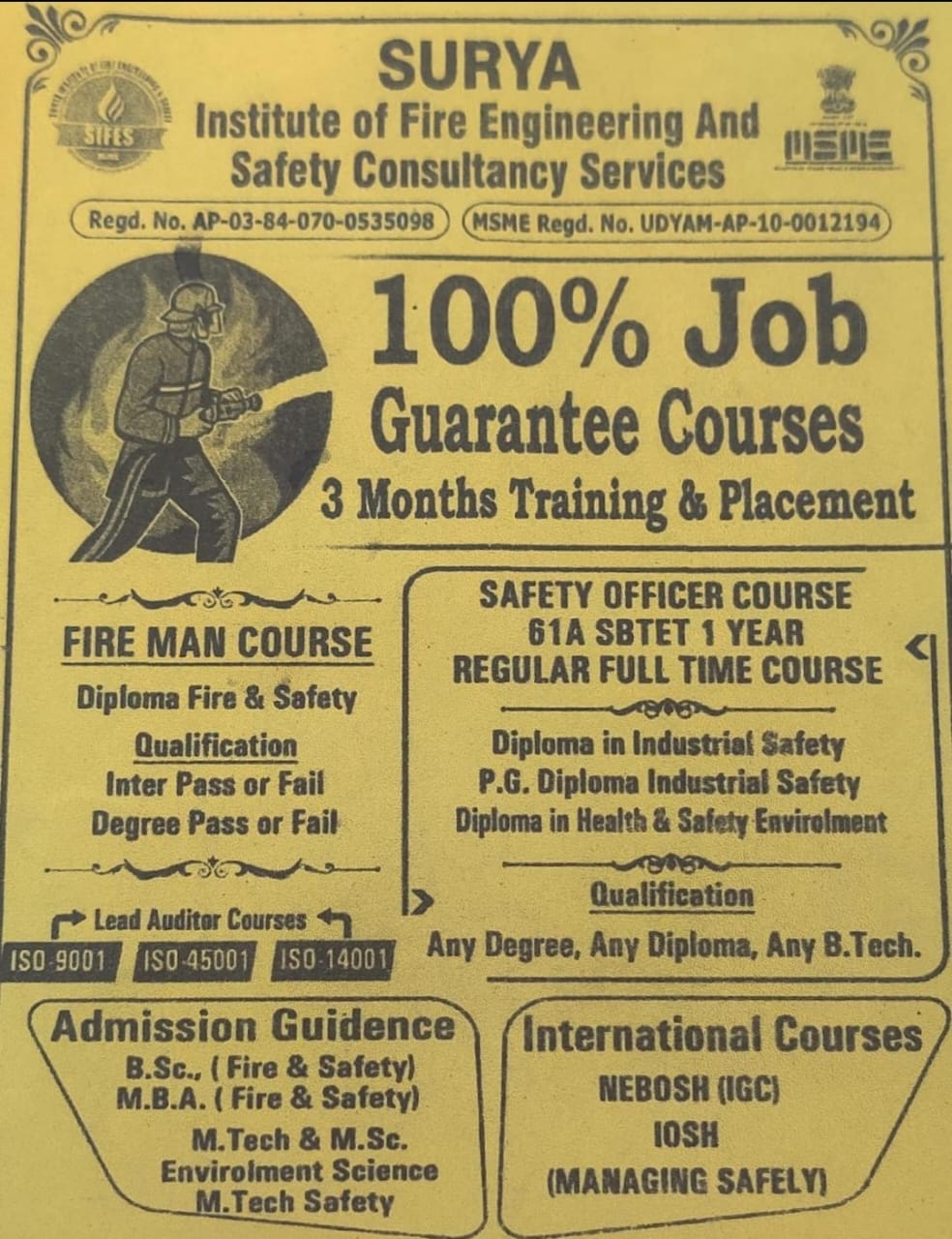 GAYATHRI INSTITUTE OF FIRE AND SAFETY ENGINEERING COLLEGE