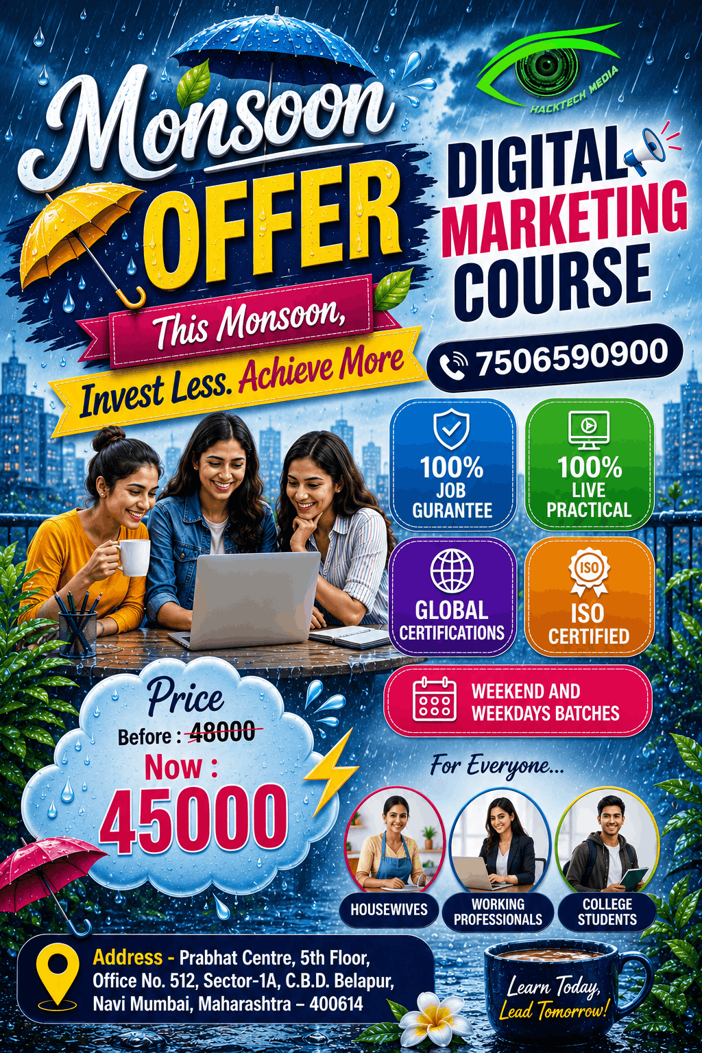 Monsoon Special Offer for Digital Marketing Course