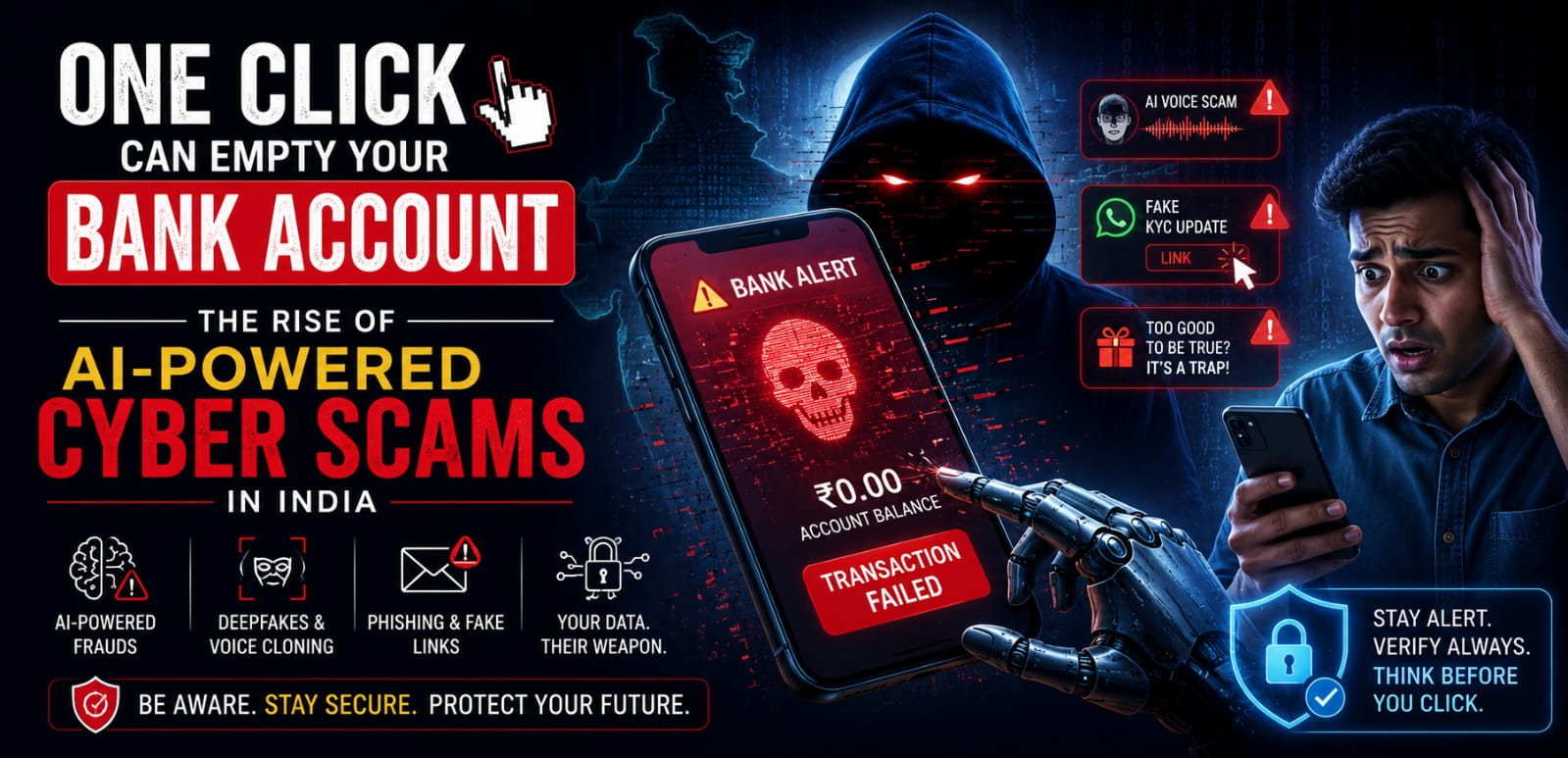AI-Powered Cyber Fraud in India: Why Every Student Must Learn Cyber Security in 2026