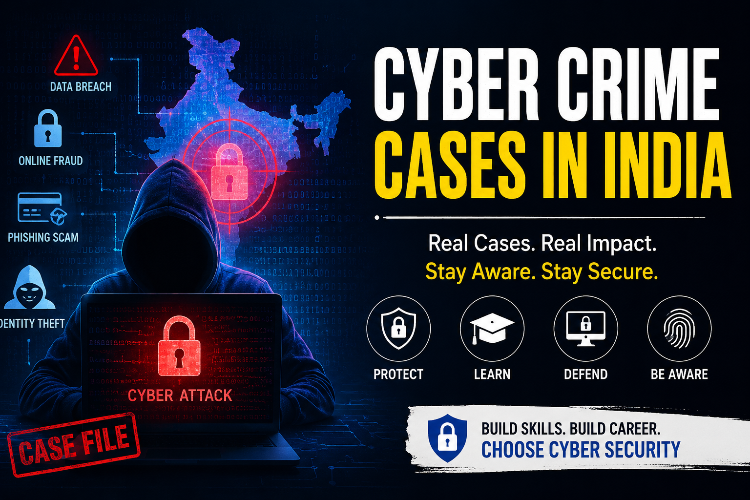 Cyber Crime Cases in India: Major Cyber Attacks, Online Frauds & the Growing Need for Cyber Security