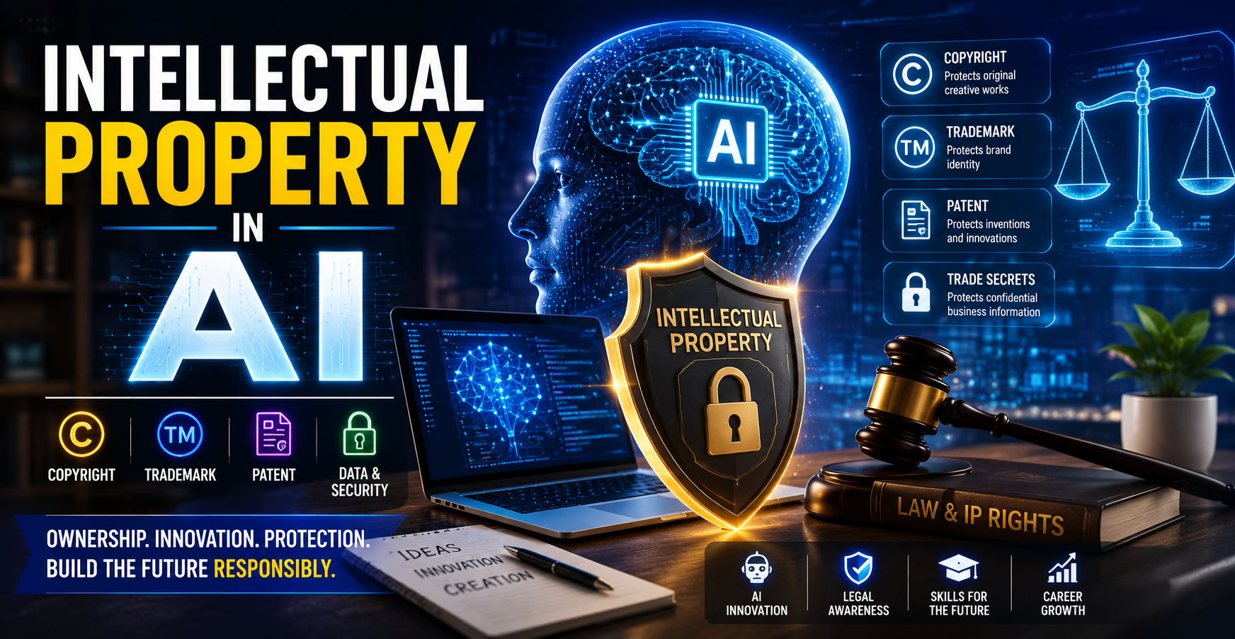 Intellectual Property in AI: Understanding Copyright, Ownership, and Legal Challenges in Artificial Intelligence