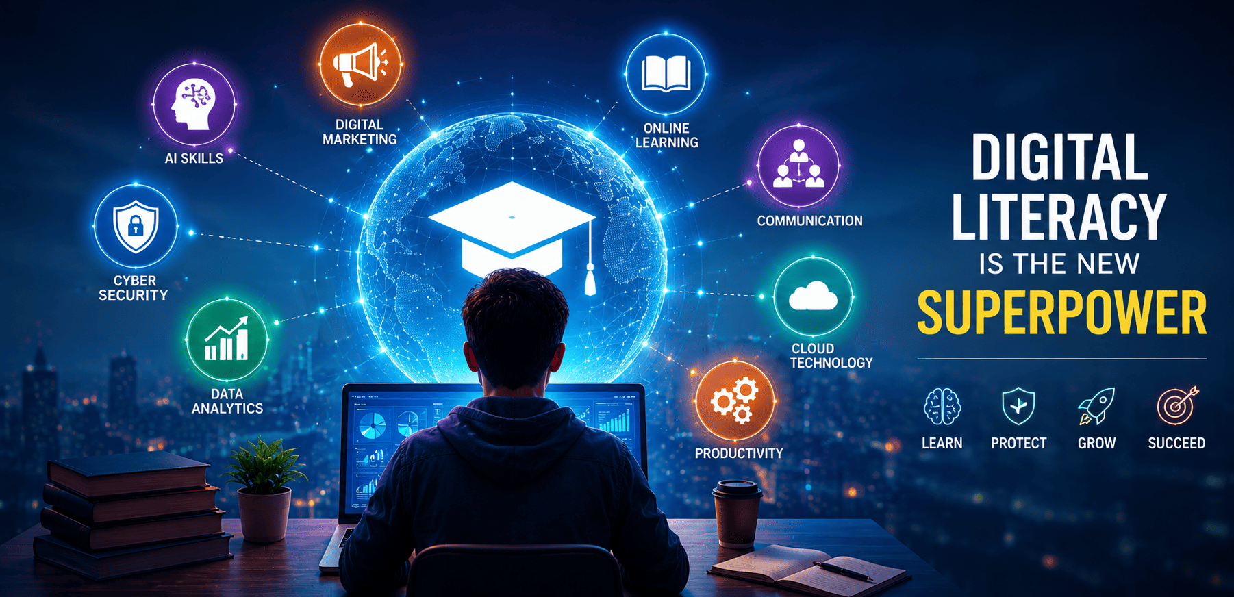 Why Digital Literacy Is the New Superpower | Digital Marketing, AI & Cyber Security Courses in Navi Mumbai