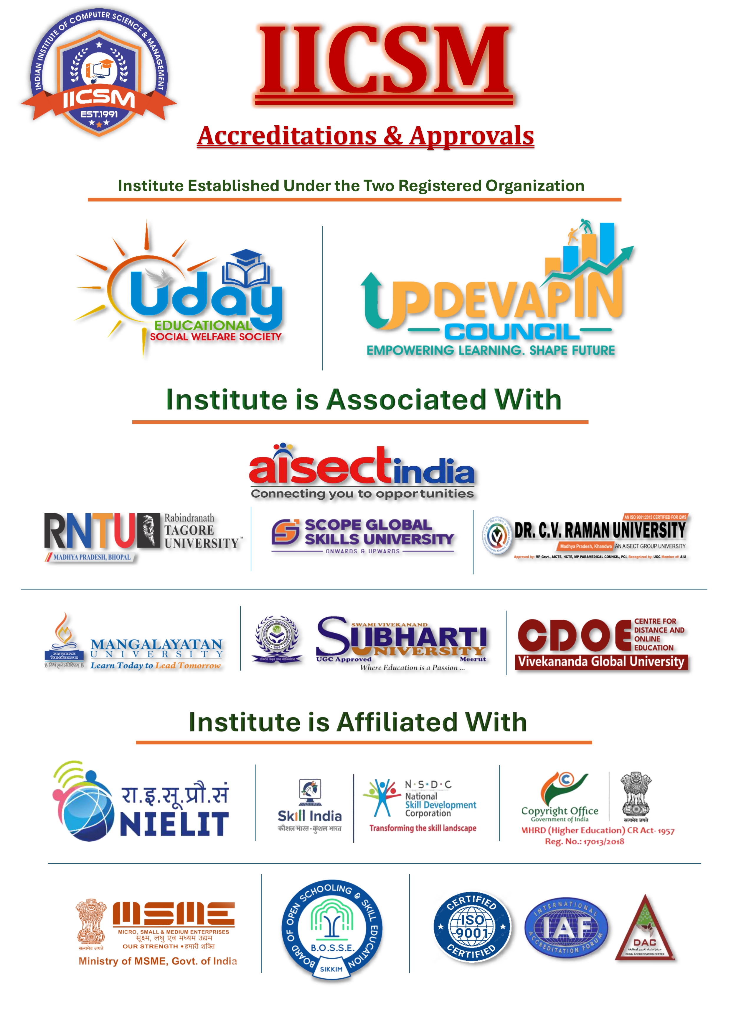Accreditations & Approvals
