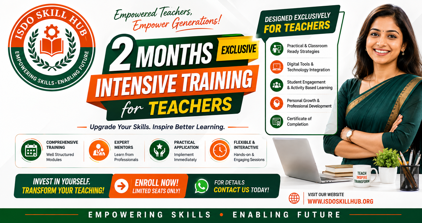 2 Months Exclusive Intensive Training for Teachers