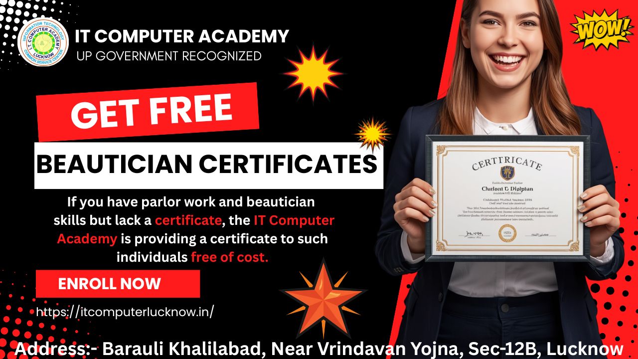 "Free" Beautician Certificate Distribution Image