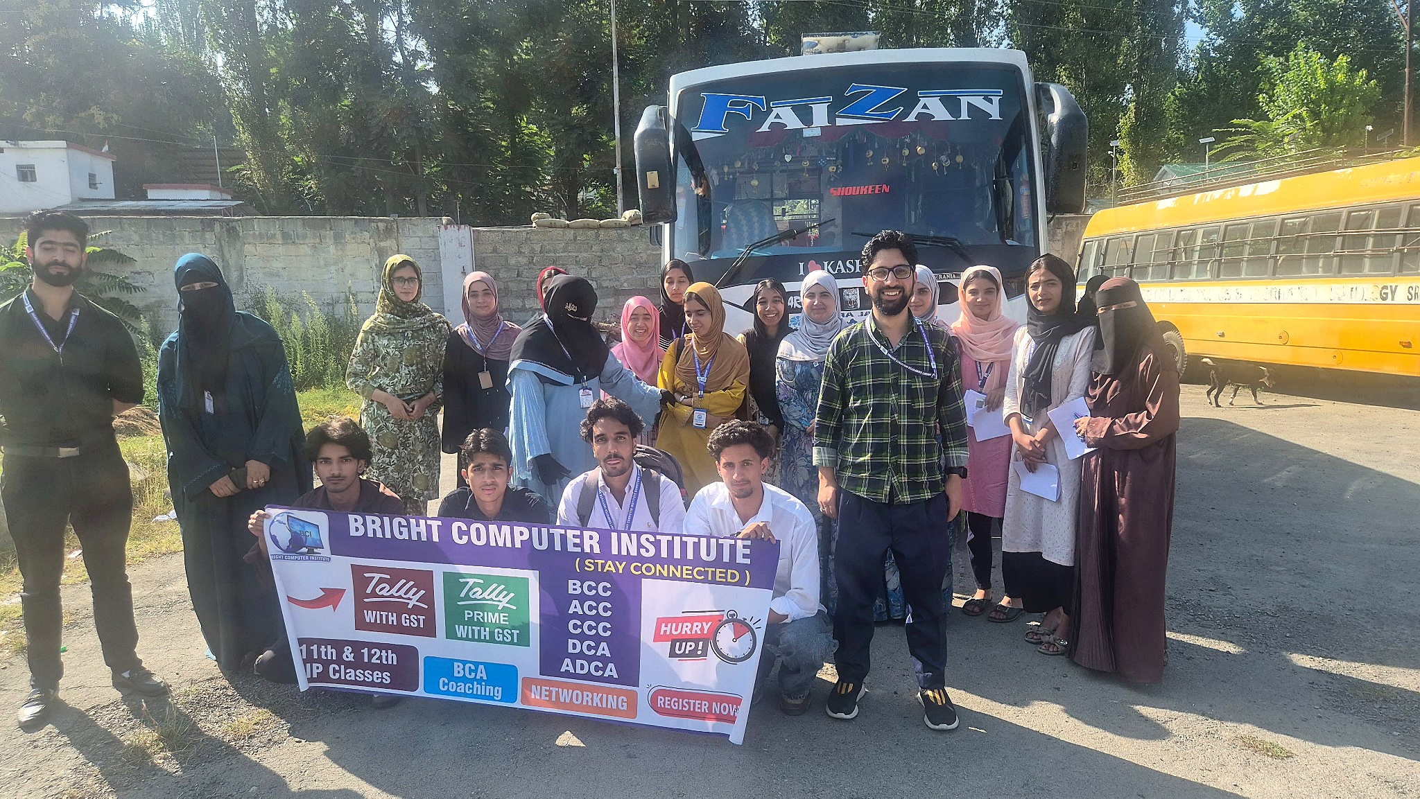 Students leaving for CCC Examination From Sopore - Srinagar