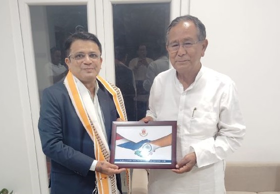 ALONG WITH FORMER EXTERNAL MINISTER GOVERNMENT OF INDIA SHRI, RAJKUMAR RANJAN
