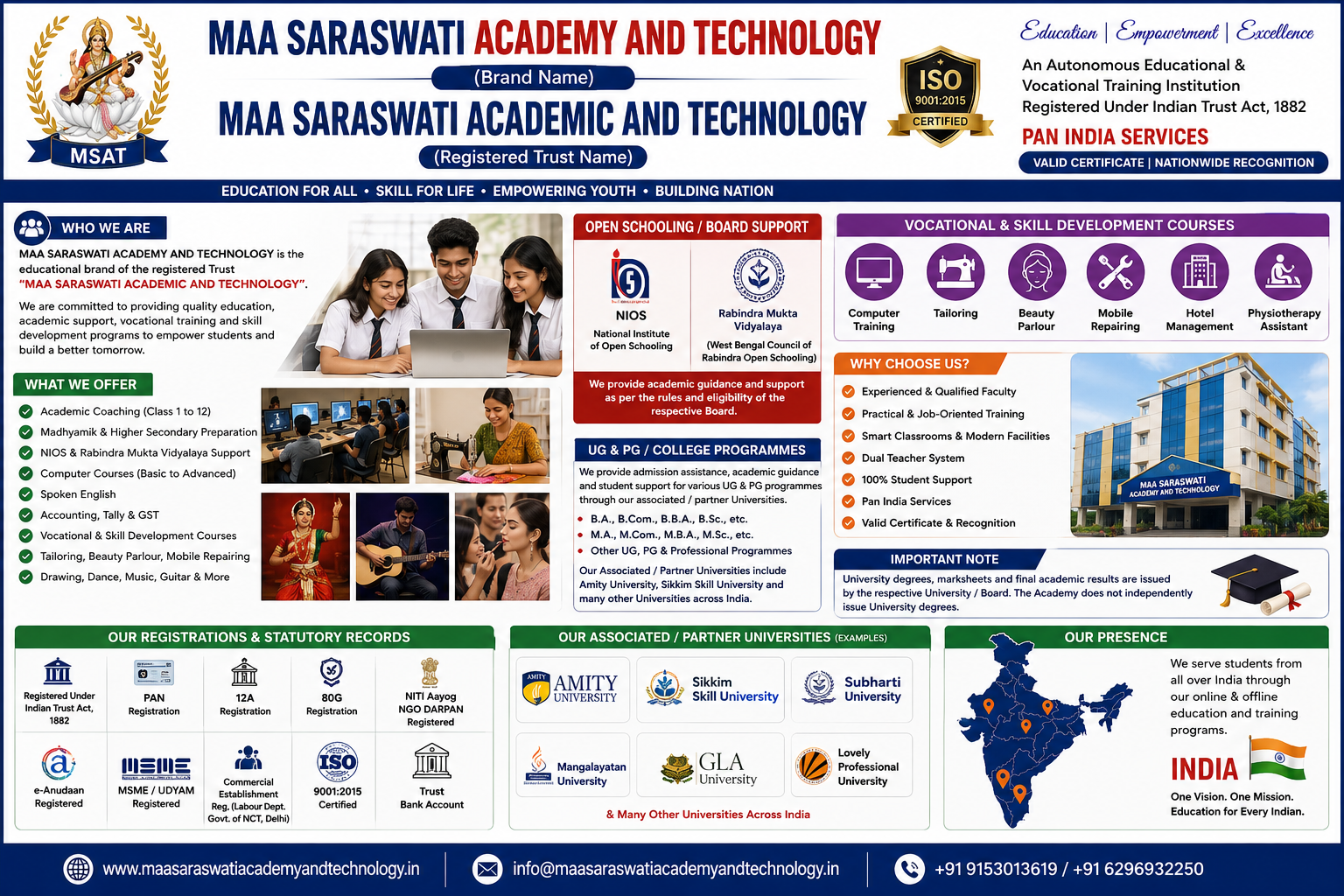 About MAA SARASWATI ACADEMY AND TECHNOLOGY