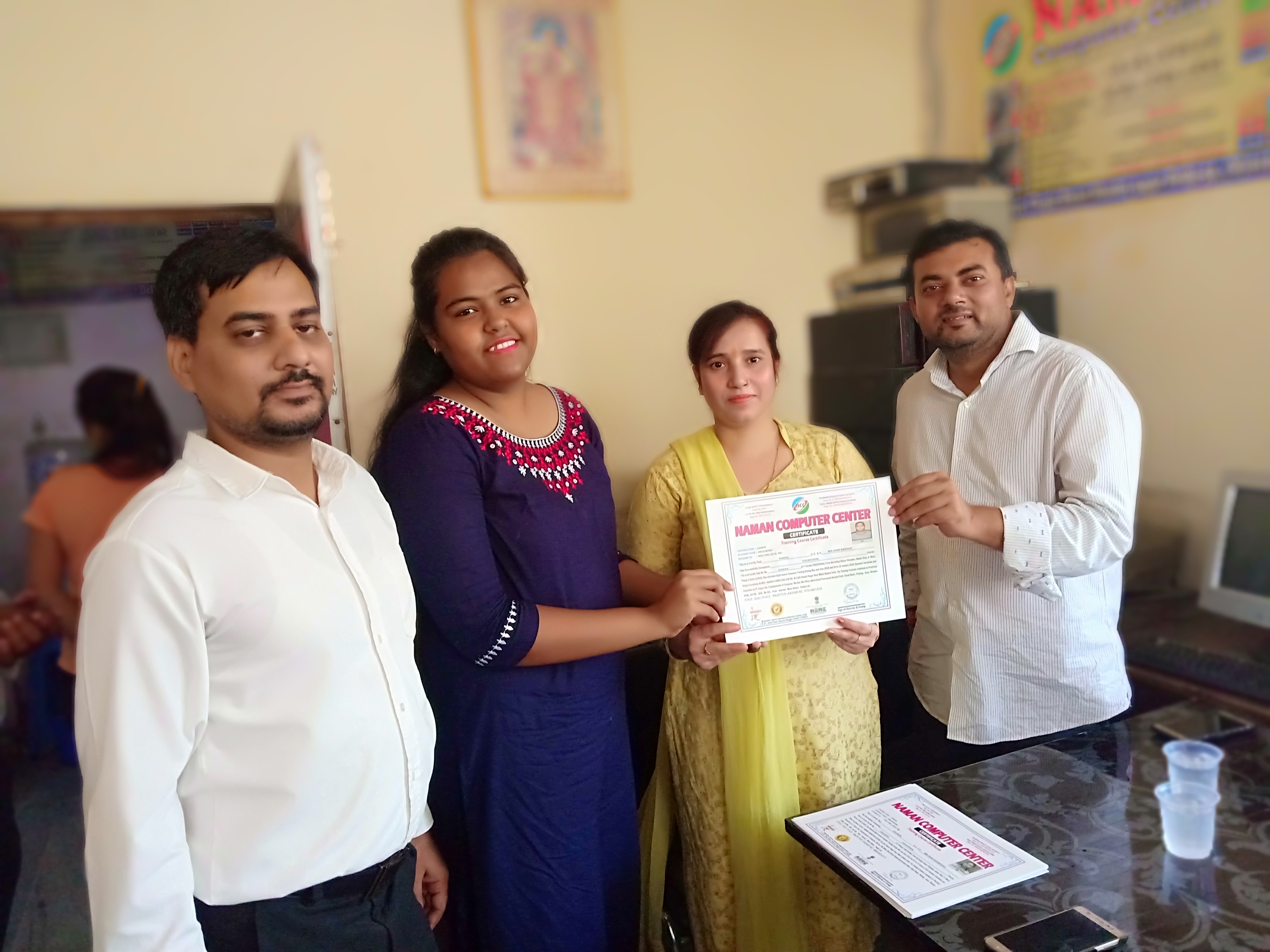 Certificates were distributed to students by Hon’ble MLA Somdutt Ji at Shastri Nagar, Delhi.