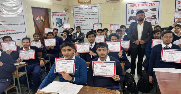 Certificate Distribution Program by Naman Computer Center in Delhi