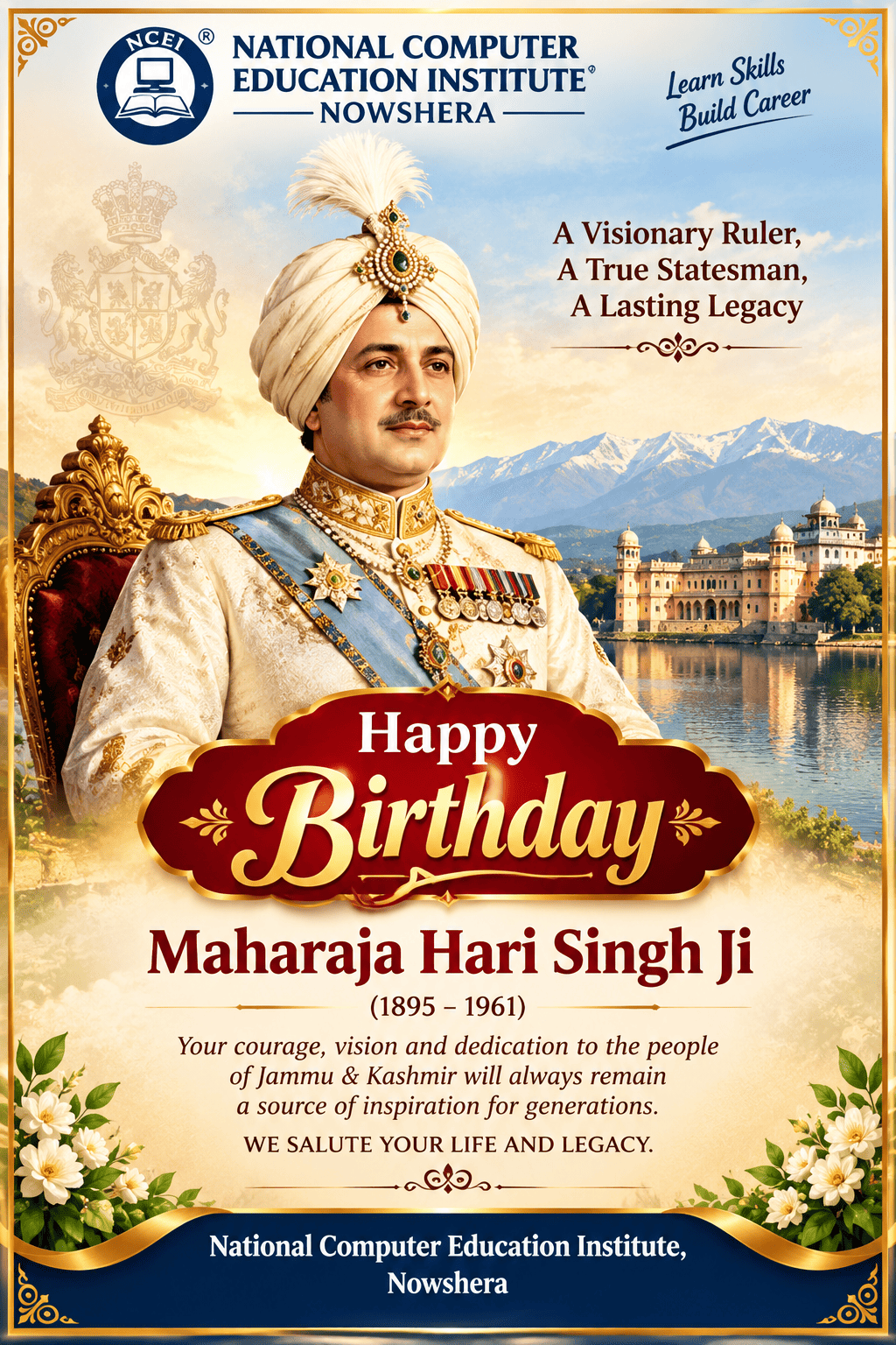 Celebrate Happy Birthday of Maharaja Hari Singh Ji Image