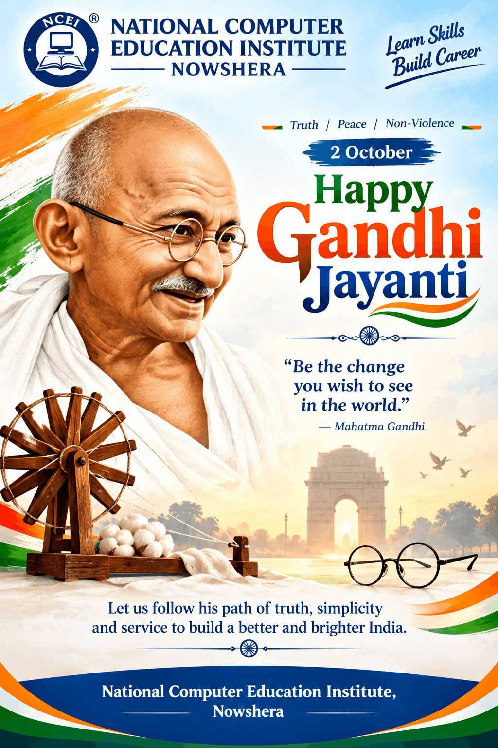 2 October Gandhi Jayanti Celebrate Image