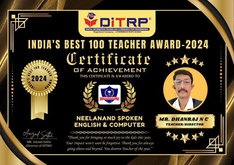India's Best 100 Teacher Award