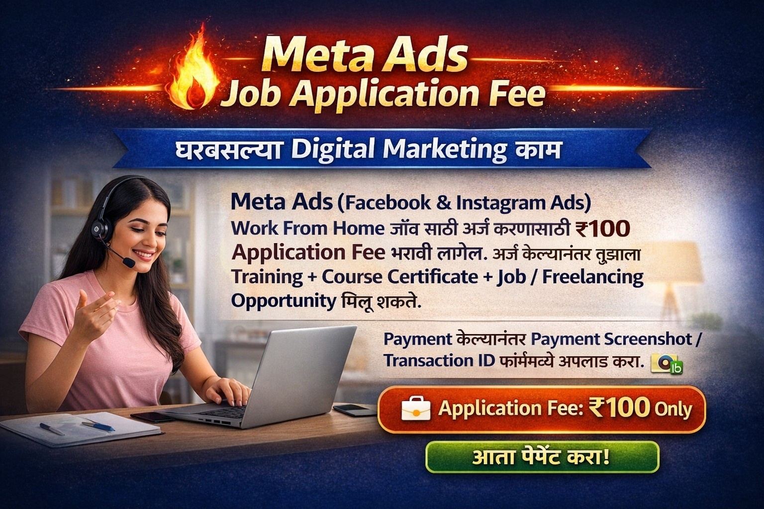 🔥Meta Ads (Facebook & Instagram Ads) Work From Home जॉब साठी
