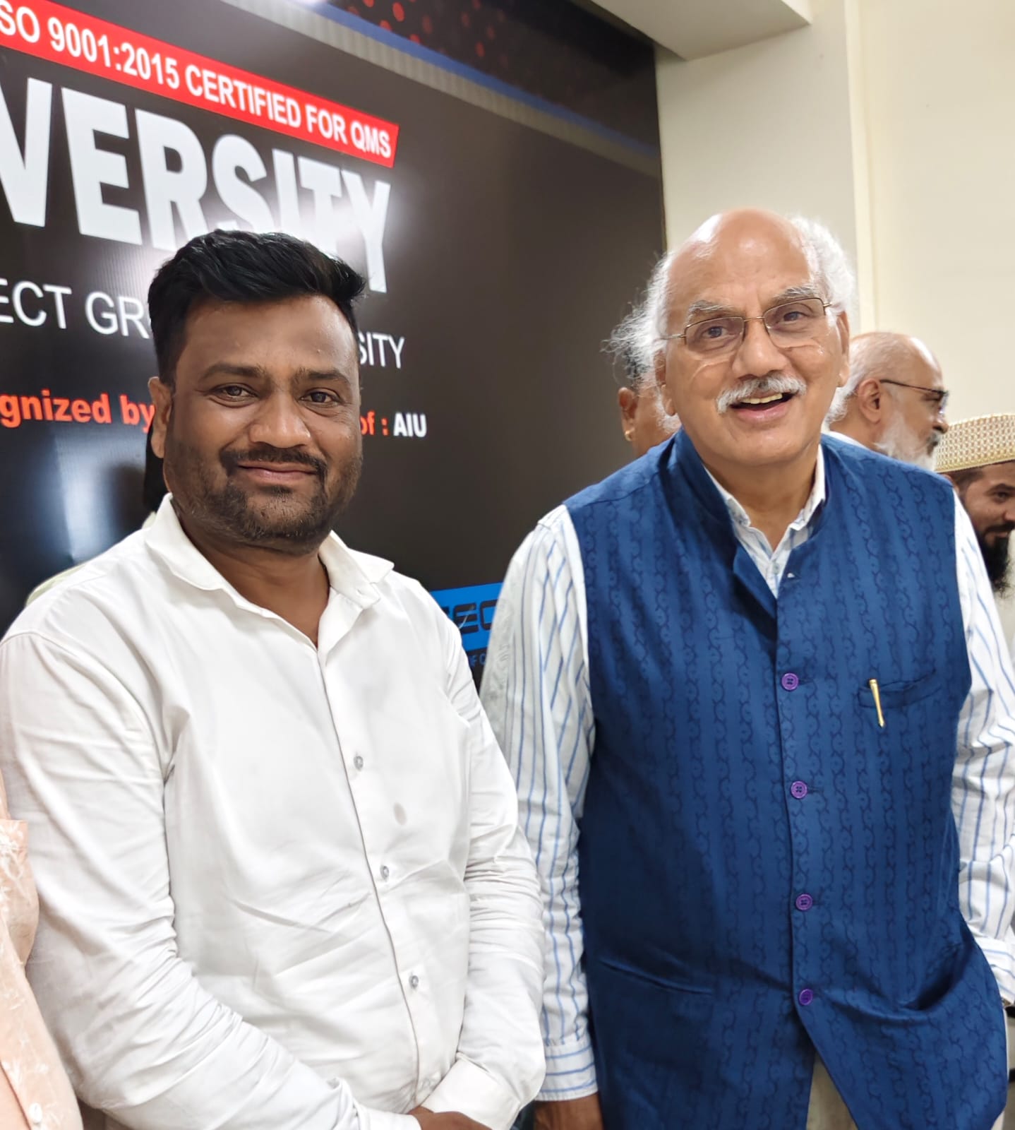 With the Chancellor of Rabindra nath Tagore University,Honorable Mr. Santosh chaubey ji.