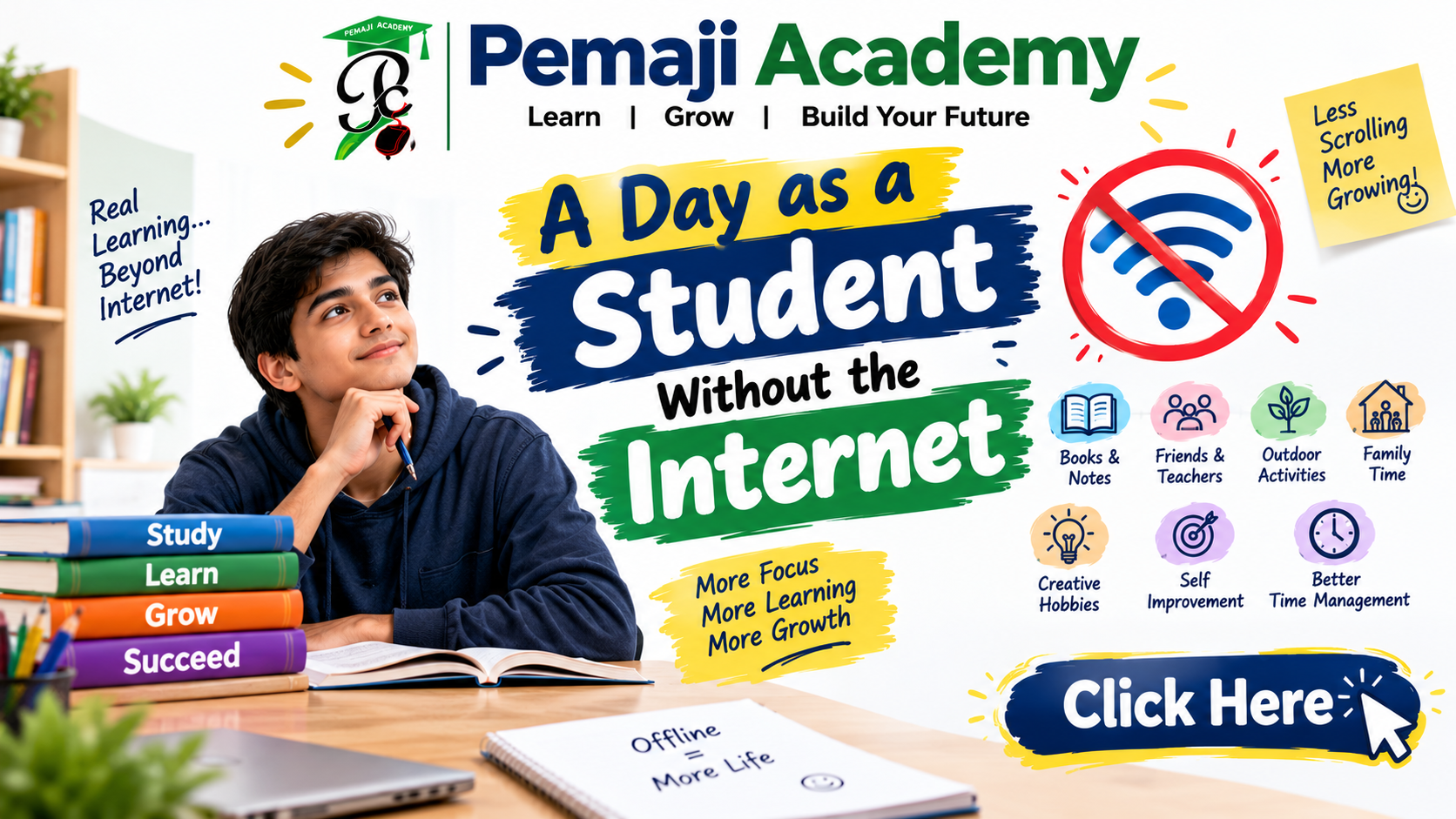 A Day as a Student Without the Internet