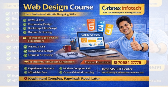 🌐 Web Design Course at ORBITEX INFOTECH, LATUR