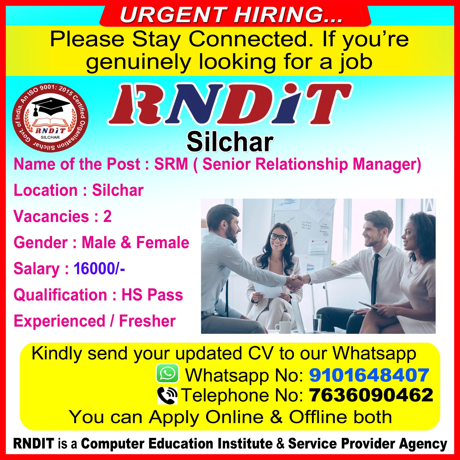 SRM(senior relationship Manager)