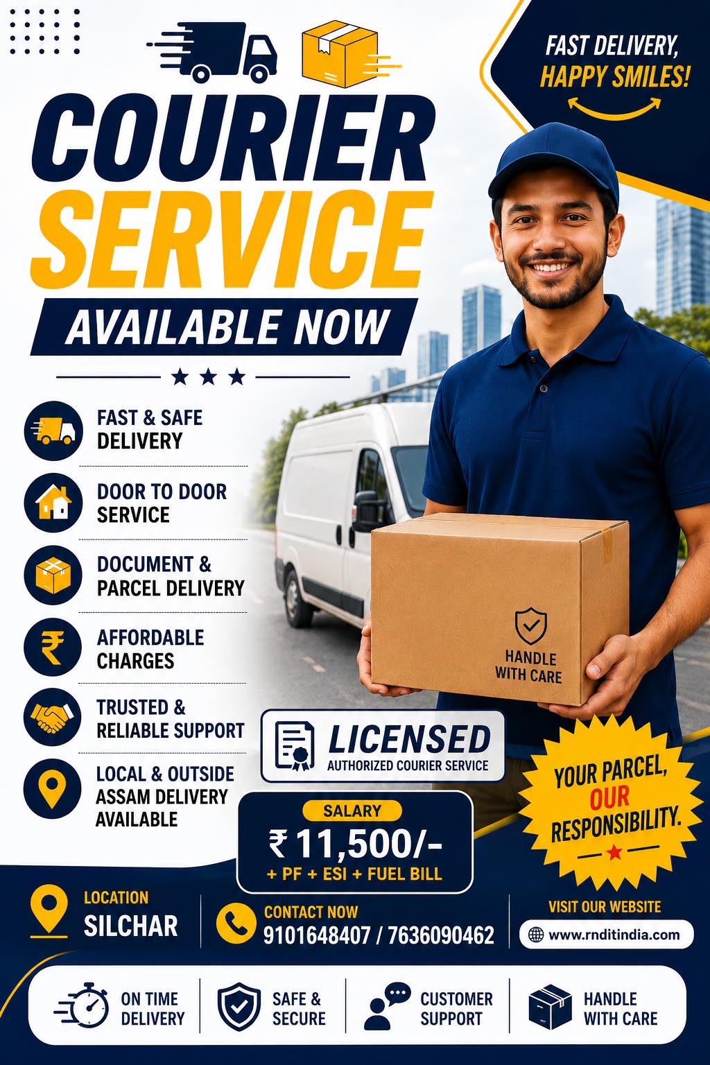 NAME OF THE JOB :- COURIER SERVICE