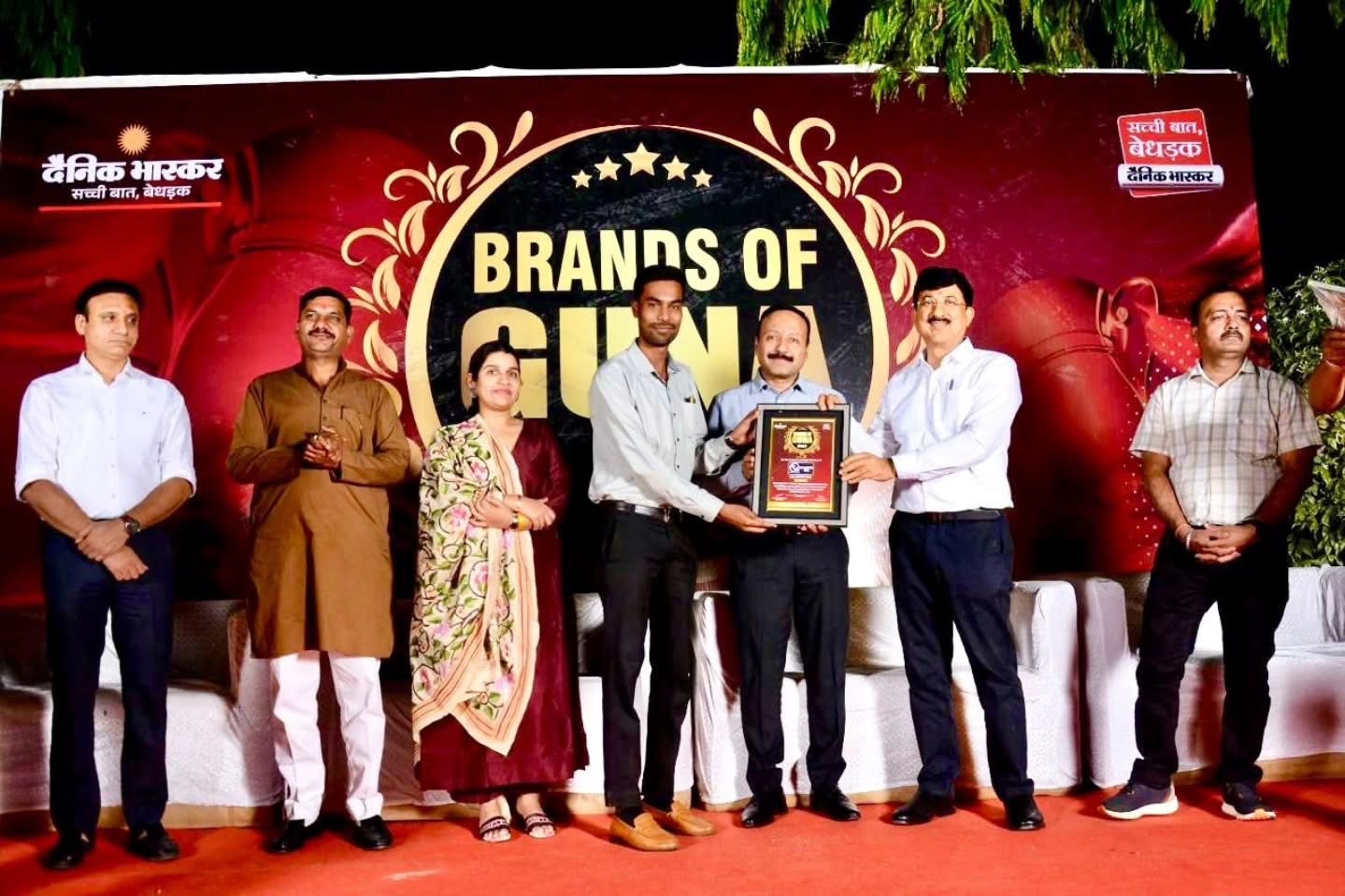 Brand of Guna — Awarded by Dainik Bhaskar