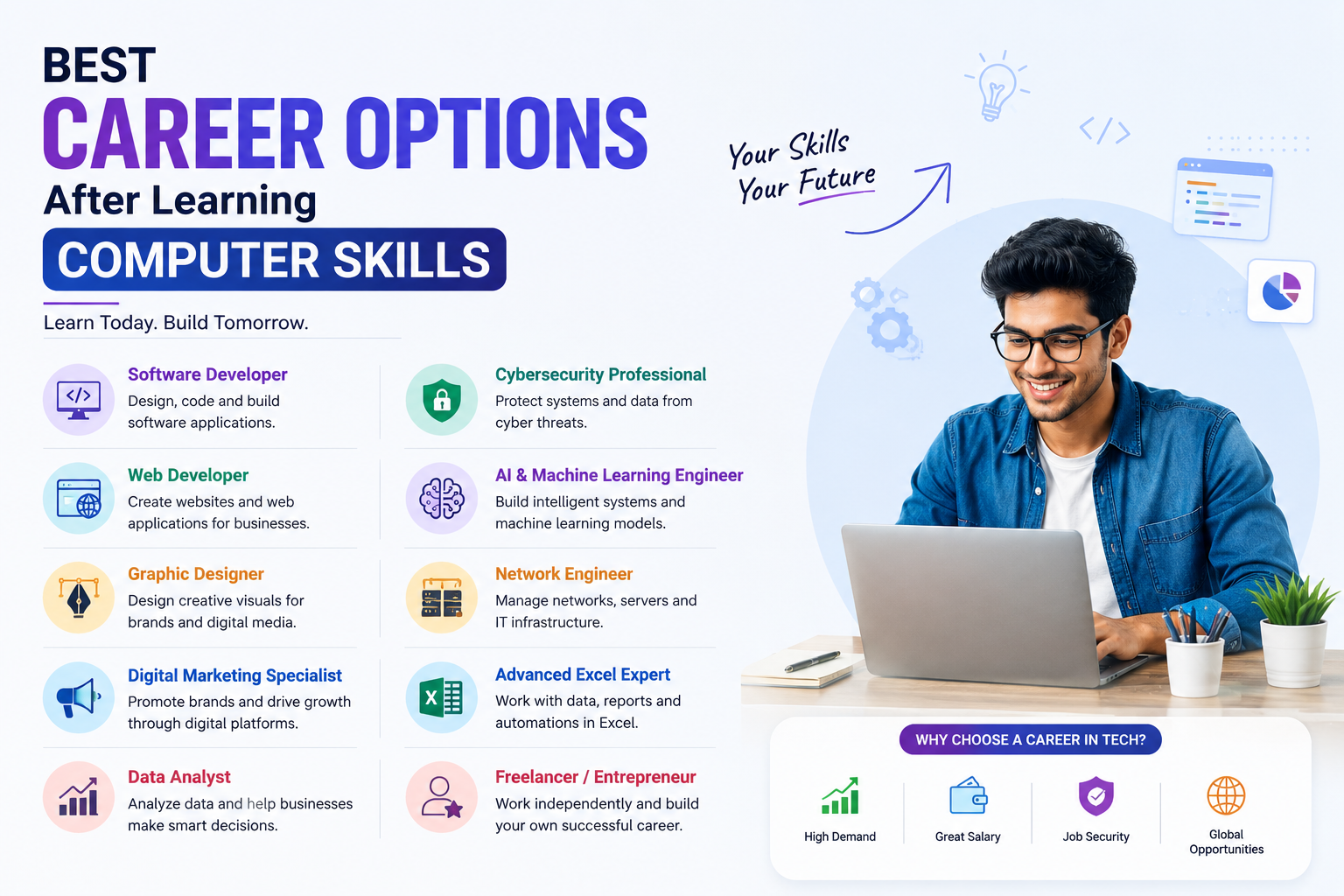 𝐁𝐞𝐬𝐭 𝐂𝐚𝐫𝐞𝐞𝐫 𝐎𝐩𝐭𝐢𝐨𝐧𝐬 𝐀𝐟𝐭𝐞𝐫 𝐋𝐞𝐚𝐫𝐧𝐢𝐧𝐠 𝐂𝐨𝐦𝐩𝐮𝐭𝐞𝐫 𝐒𝐤𝐢𝐥𝐥𝐬