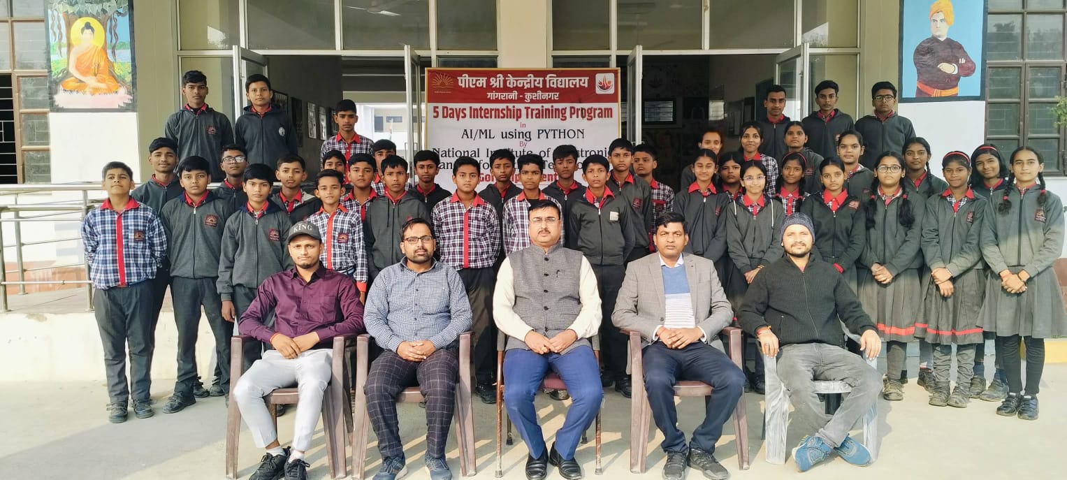 PM Shri Kendriya Vidyalaya,Gangrani, Kushinagar AI/ML using Python internship training program