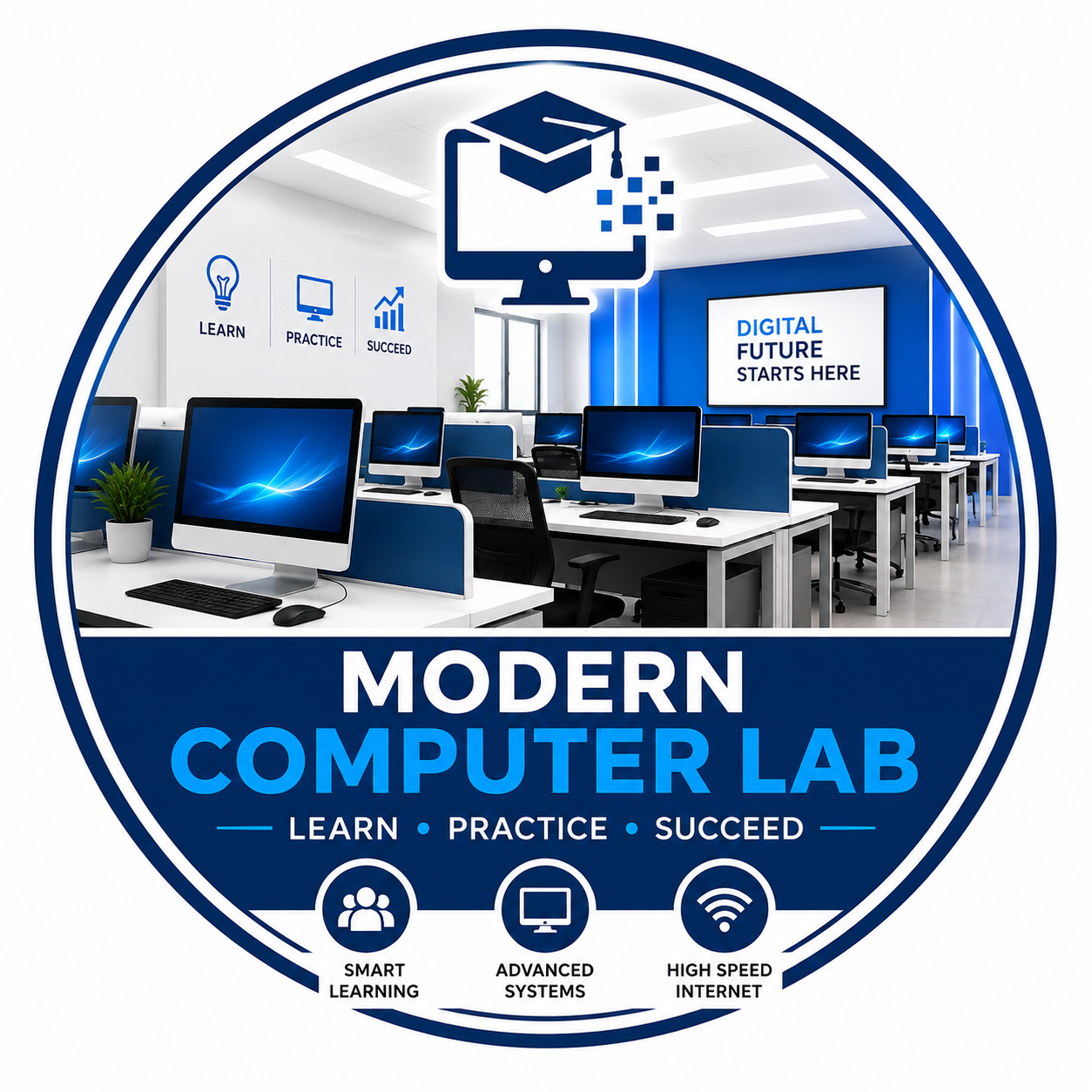 Modern Computer Lab Icon