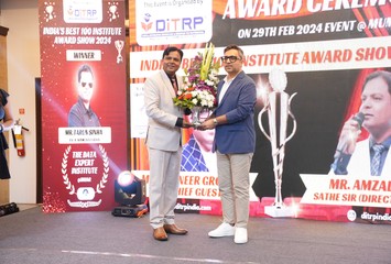 **DITRP proudly presented India’s Best 100 Institute Award Show 2024 in Mumbai on 29th February 2024, graced by renowned entrepreneur Mr. Ashneer Grover as the Chief Guest.** Image