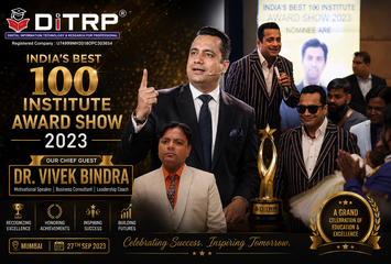 **DITRP proudly hosted India’s Best 100 Institute Award Show in Mumbai on 12th March 2023, graced by renowned motivational speaker Dr. Vivek Bindra as the Chief Guest.** Image